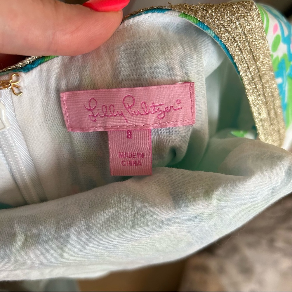 Lilly Pulitzer High Beams Shift Dress Size 8 **Flawed** See last pic - Picture 4 of 5